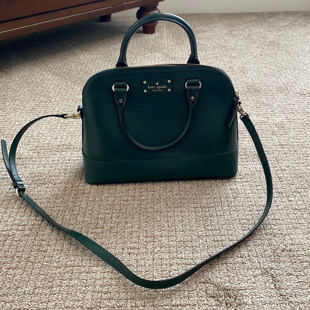 Green Kate spade handbag/satchel